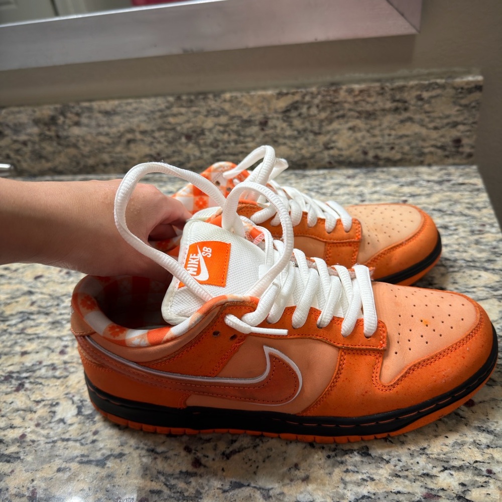 Nike Vibrant Orange and White Low-Tops